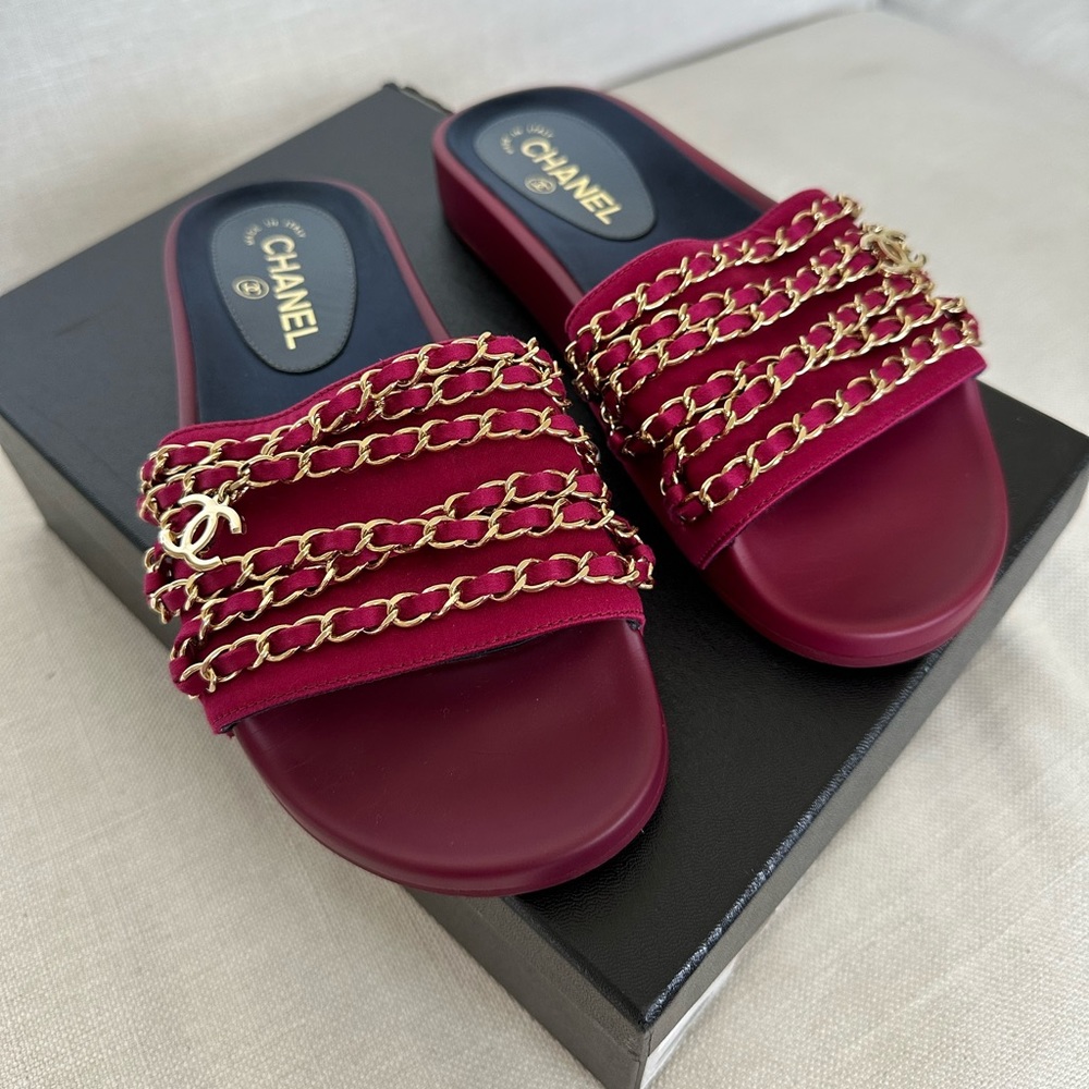 Authentic Chanel Slides